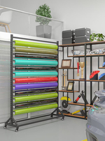 Présentoir métallique double face pour nappes et rouleaux de tissu textile, support pour tapis, avec une hauteur intérieure de 160 cm
