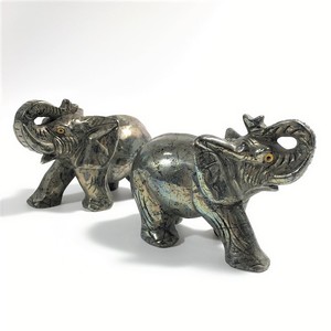 Natural al por mayor de la piedra preciosa Semi 4 pulgadas <span class=keywords><strong>pirita</strong></span> artesanía elefante talla - Product Image 5
