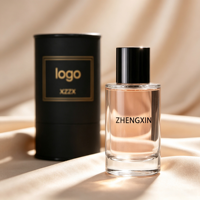 Flacon pulvérisateur de parfum en verre transparent haut de gamme, base épaisse, logo personnalisé, atomiseur vide avec boîte cadeau pour emballage de parfum