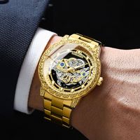 Reloj BINBOND para Hombre B1010 1010, Nuevo Diseño Creativo, Esqueleto Transparente, Relojes de Cuarzo para Hombre, Relojes de Pulsera de Negocios, Reloj, Montre Homme