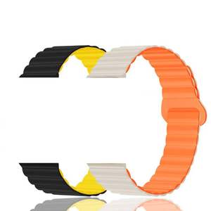 Bracelet de montre en silicone double couleur pour Apple Watch 6 7 8 9 10 Bracelet de montre magnétique coloré pour iWatch - Product Image 2