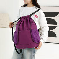 Sac à cordon Sac de sport Sac à dos à cordon Sac à cordon résistant à l'eau Sac de sport Snakpack avec poche pour bouteille de sport pour le club