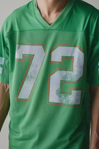 เสื้อฟุตบอลอเมริกันแบบสั่งทำทรงบ็อกซี่ ผ้าตาข่ายระบายอากาศ ป้องกันแบคทีเรีย แห้งเร็ว แขนสั้น ไซส์พลัส - Product Image 3