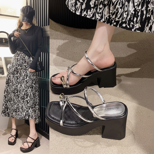 Gaboshi tacchi alti sandali TD156 blocchi di Design tacco per le donne - Product Image 1