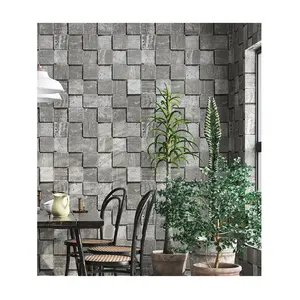 Tường trang trí hồi giáo PVC 3D grey bê tông hình nền