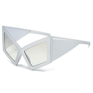Lunettes de soleil noires tendance Y2K pour hommes et femmes, grandes lunettes de soleil de créateur, lunettes de soleil œil de chat surdimensionnées pour femmes - Product Image 5