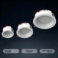 Spot encastré LED en aluminium durable sur mesure, anti-éblouissement, éclairage intérieur moderne, lampe OEM ODM de haute qualité