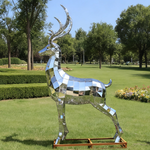 Disesuaikan Modern Stainless Steel patung Hollow-Out desain warna Laser memotong logam Seni Dekorasi untuk dalam ruangan luar ruangan taman taman - Product Image 5