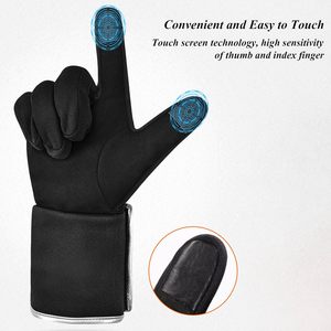 <b>Thin</b> Heated <b>Gloves</b> Rechargeable Ultra Slim Touch Screen Long-Lasting Warm Inner Ski Battery Men Liner Electric Heating <b>Gloves</b> - Product Image 6