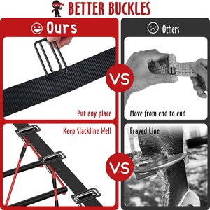 Kids <span class=keywords><strong>Ninja</strong></span> Warrior <span class=keywords><strong>Slackline</strong></span> Obstacle Course avec balançoire pour le divertissement d'arrière-cour pour le jeu extérieur - Product Image 3