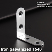 Support d'angle en acier inoxydable pour fixation de pieds de table, connecteur à angle droit épaissi, 1640, lot de 10
