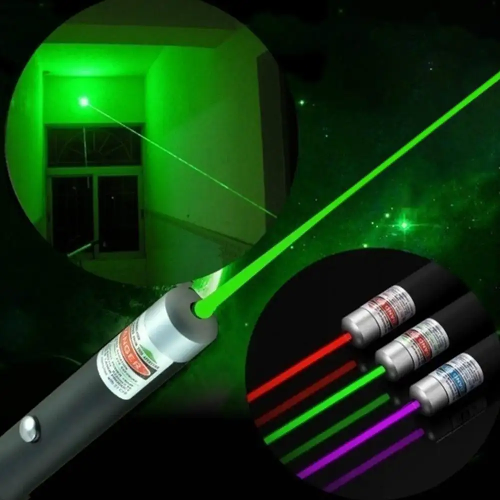 650nm USB Rechargeable Presentation Tease Cat Dog Highlighter Long Distance Red Green Purple Three-color green Laser Pointer pen