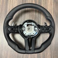 Volant de voiture en cuir noir en forme de D pour BMW F07 F30 F10 F12 F15 F16 F34 F35 F36 F38 F20 F22 F25 F26 F32 F80 M3 M4 M5 X5