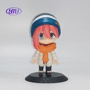 YMJ 4 pièces Nouvelles figurines d'action en PVC de 10 cm de l'anime <span class=keywords><strong>Yuru</strong></span> Camp, modèles de collection de figurines de Rin Shima et Kagamihara Nadeshiko, artisanat en plastique - Product Image 2