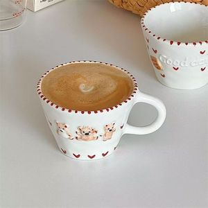 Factory Direct China Custom 3D Animal Ceramic Bear Heart <b>Pattern</b> Eco-friendly Food Safe Stoneware Coffee Mug - Product Image 3