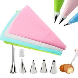 ชุดอุปกรณ์ตกแต่งเค้กสแตนเลส 12 ชิ้น พร้อมถุงบีบครีม - Product Image 5