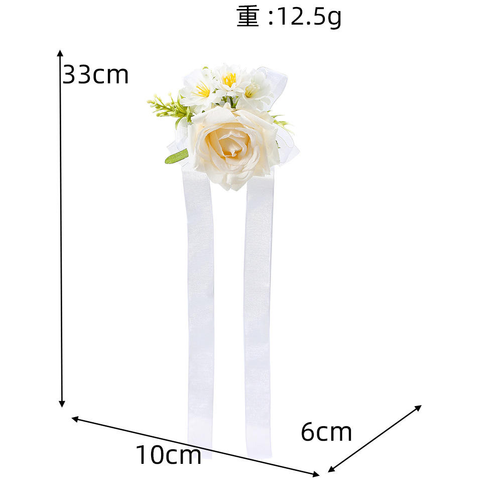 ดอกไม้ข้อมือแชมเปญ