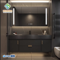 2026 OEM Juerte Modern Ensemble de coiffeuse très vendu, comprenant bureau, armoire, panneau, miroir, lavabo, robinet, pour chambre, salle à manger, salle de bain