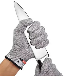 HPPE sarung tangan Anti potong, perlindungan keselamatan Anti gores pemotongan kaca 5 sarung tangan kelas grosir
