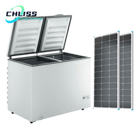 Congélateur solaire français, réfrigérateur alimenté à l'énergie solaire, congélateur à congélation rapide pour la maison, système d'économie d'énergie