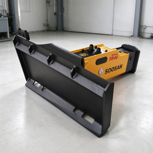 SOOSAN SB40 Skid Steer Hydraulic Rock Breaker 68mm Chisel For 4-9 Ton Skid Steer Loader Excavator Construction 1 Year Warranty - Product Image 1
