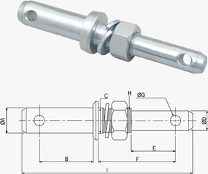 Goupille d'attache double en acier inoxydable, neuve, pour tracteur, type de liaison à ressort, usage agricole, disponible en grande quantité - Product Image 4
