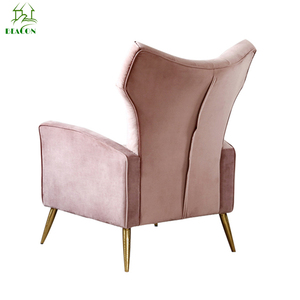 Meubles en gros Chaise D'appoint En Tissu de Cuivre Cadre Salon Chaise - Product Image 6