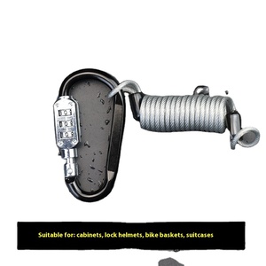 Cadenas à combinaison de type D <span class=keywords><strong>Jin</strong></span> Hao en alliage de zinc et d'aluminium, résistant aux coupures, pour casque de moto électrique, antivol, pour armoires et voitures - Product Image 3