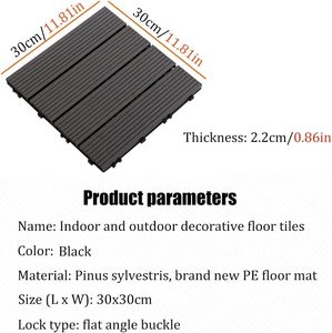 Baldosas de terraza impermeables para exteriores, de plástico entrelazado, con base de WPC, precio mayorista económico. - Product Image 3