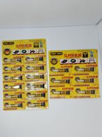 Tubes en aluminium emballés sur mesure contenant de la colle liquide 502 pour la liaison des métaux et autres matériaux.