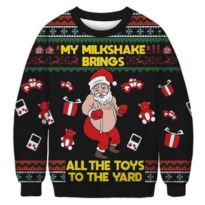 Cartone animato Streetwear uomo natale felpa con cappuccio tinta piena stampa di sublimazione di natale Sport felpe con cappuccio 3D cane Wordy felpe con cappuccio per gli uomini - Product Image 3