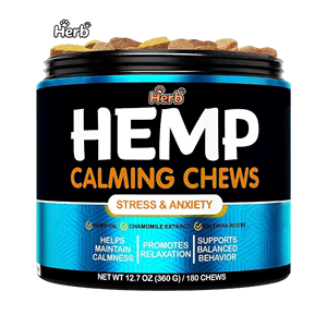 Golosinas Blandas de Alta Proteína para Perros, Marca Privada OEM/ODM, Apoyo Inmunológico, Salud Digestiva, Orgánicas con Manzanilla, Flor de la Pasión y Cáñamo - Product Image 1