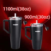 Mug de voyage en acier de qualité alimentaire, corps monobloc thermoformé, double paroi isolée sous vide, isolation thermique