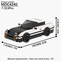 Voitures de ville MOC, collection de voitures RC, modèle de voiture en plastique, ensembles de blocs de construction, cadeau pour enfants, jouets MOC4240