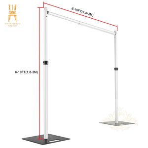 Bộ khung dựng rèm và màn, chân đế có thể điều chỉnh, hợp kim nhôm siêu bền, màu bạc, chất lượng cao, làm phông nền cho đám cưới, tiệc tùng, sự kiện - Product Image 5