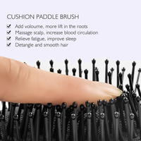 Brosse à shampoing magique avec manche en plastique Brosse à cheveux creuse Abs Douche humide pour cheveux épais bouclés Peigne à cheveux