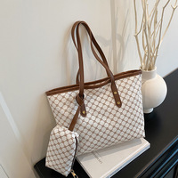 Sac fourre-tout de luxe Queenshow pour femmes en cuir PU avec doublure en polyester, deux anses et fermeture éclair