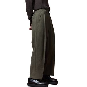 Pantalones Baggy de Hombre Personalizados de Pana Vintage Clásica con Pliegue Único, Cintura Semi-elástica, Elásticos y de Corte Recto a la Altura del Tobillo - Product Image 4