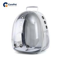 Mochila Transparente para Mascotas, Bolsa de Viaje Tipo Cápsula con Orificios de Ventilación, Gran Capacidad, Cierre de Cremallera, Carga Máxima de 7 kg para Gatos y Perros