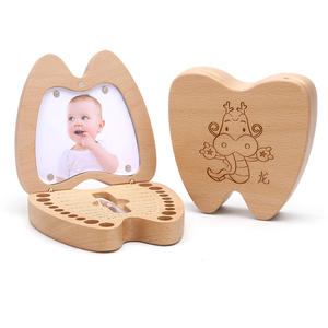 Baby Teeth Keepsake Box Wooden Tooth Fairy Box Child Kids Tooth Storage Holder Organizer