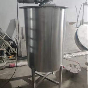Tanque de mezcla de acero inoxidable con agitador, mezclador industrial de líquidos para alimentos, bebidas, productos químicos y producción. - Product Image 1