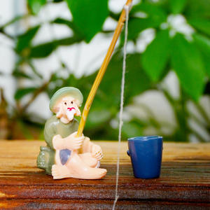 Mayorista PVC Plástico Personaje Pescador Pesca Hombre <span class=keywords><strong>Acuario</strong></span> Pecera Maceta Decorativa Jardinería Decoración - Product Image 5
