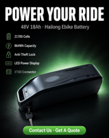 Pack de batterie pour vélo électrique Hailong 48V 18Ah 21700 13S4P 864Wh Batterie lithium-ion avec connecteur XT60 pour vélo électrique