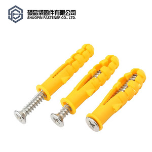 Kit de fixation rapide pour panneaux d'affichage commerciaux, aménagement de magasins, rénovation de propriétés, avec vis d'ancrage murale en nylon jaune, tailles 6, 8, 10 mm - Product Image 5