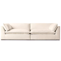 Canapé modulable en forme de L, design moderne et luxueux, avec accoudoirs effilés et bordure discrète, confortable et doux, un best-seller