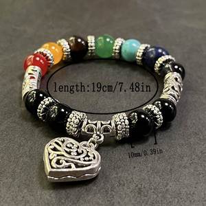 Bracelet en pierre naturelle avec perles de verre colorées, style féminin divin, faible MOQ, bienvenue aux grossistes, conditions de paiement flexibles - Product Image 1