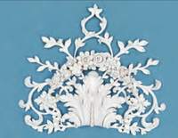 OR-9099SET Décoration murale intérieure en polyuréthane, résistante aux produits chimiques, motif floral délicat, écologique, pour hôtel