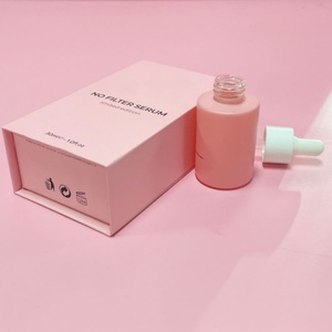 Luxury Empty Cosmetic 50ml Round Matte Frosted Face Serum Bottle 30ml 50ml 100ml Essential Oil Glass Dropper Bottle With <b>Box</b> - Product Image 5