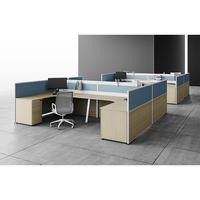 Poste de travail de bureau de bonne qualité pour 4 personnes Bureau de poste de travail de module pour l'espace de travail