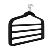 Mehrschichtiger Kunststoff-Hosenbügel Multifunktionaler 5-stufiger Hosenhalter Schal-Organizer Kleiderschrank-Aufbewahrungsbügel